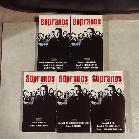 VINTAGE THE SOPRANOS 2000 COMPLETE SECOND SEASON VHS BOX SET 5 TAPES 13 EPISODES - Picture 7 of 7